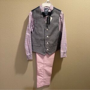 Nautica Boys' Pink and Gray Suit Set